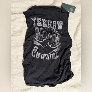 Black Cowgirl Graphic Tank Top
